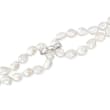8-9mm Cultured Semi-Baroque Pearl Endless Necklace with Free Sterling Silver Necklace Shortener