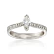 C. 1980 Vintage .65 ct. t.w. Diamond Engagement Ring in 18kt White Gold