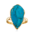 Turquoise Ring in 14kt Yellow Gold