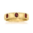 .50 ct. t.w. Garnet Roped-Edge Ring in 18kt Gold Over Sterling
