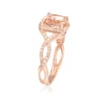 1.95 ct. t.w. Morganite Ring with .30 ct. t.w. Diamonds in Rose Vermeil