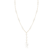 3-10mm Cultured Pearl Y-Necklace in 14kt Yellow Gold
