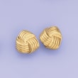 Italian 14kt Yellow Gold Puffed Knot Clip-On Earrings