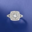 1.03 ct. t.w. Diamond Halo Ring in 14kt White Gold