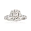 Henri Daussi 1.28 ct. t.w. Diamond Engagement Ring in 18kt White Gold