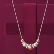 .37 ct. t.w. Diamond Spacer Necklace in Two-Tone