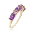 Five-Stone Amethyst Ring in 14kt Yellow Gold