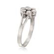 C. 1980 Vintage .35 ct. t.w. Diamond Floral Ring in 14kt White Gold