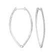 .25 ct. t.w. Diamond Marquise-Shaped Hoop Earrings in Sterling Silver