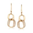 .58 ct. t.w. Diamond Link Drop Earrings in 14kt Yellow Gold