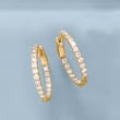 1.50 ct. t.w. Diamond Inside-Outside Hoop Earrings in 14kt Yellow Gold