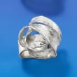 Sterling Silver Hammered Knot Ring
