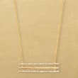 .18 ct. t.w. Diamond Three-Bar Necklace in 14kt Yellow Gold