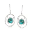 Turquoise Drop Earrings in Sterling Silver