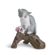 Lladro &quot;Blossoms for the Kitty&quot; Porcelain Figurine