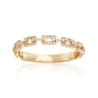 .17 ct. t.w. Diamond Rectangular-Link Ring in 14kt Yellow Gold