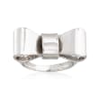 Italian Sterling Silver Bow Ring 