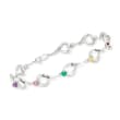 Personalized Link Bracelet - 3 to 10 Birthstones and Names