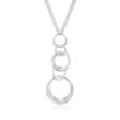 Italian Sterling Silver Multi-Circle Necklace