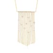 14kt Yellow Gold Chain Fringe Necklace with .40 ct. t.w. Diamonds