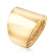 Italian 14kt Yellow Gold Wide Polished Ring