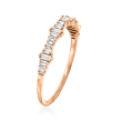 .20 ct. t.w. Baguette Diamond Ring in 14kt Rose Gold