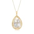 Mother-of-Pearl Cross Pendant Necklace in 14kt Two-Tone Gold