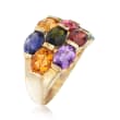 C. 1990 Vintage 4.55 ct. t.w. Multi-Gemstone Ring in 14kt Yellow Gold