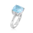 4.30 ct. t.w. Sky Blue and White Topaz Ring in Sterling Silver