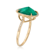 Emerald Triplet and .18 ct. t.w. Diamond Ring in 14kt Yellow Gold