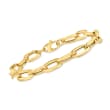 Italian 14kt Yellow Gold Paper Clip Link Bracelet