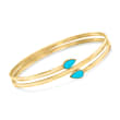 Sleeping Beauty Turquoise Bangle Bracelet in 14kt Yellow Gold