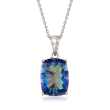 8.75 Carat Blue Quartz Pendant Necklace in Sterling Silver