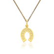 14kt Yellow Gold Horseshoe Pendant Necklace