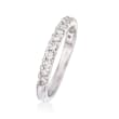 .45 ct. t.w. Synthetic Moissanite Wedding Ring in 14kt White Gold