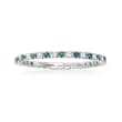 .19 ct. t.w. London Blue Topaz and .14 ct. t.w. Diamond Eternity Band in 14kt White Gold