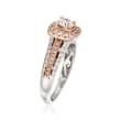 .95 ct. t.w. Diamond Halo Ring in 14kt Two-Tone Gold 