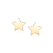18kt Yellow Gold Star Stud Earrings