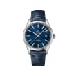 Omega De Ville Prestige Orbis Men's 41mm Stainless Steel Watch in Blue Leather Strap and Dial