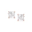 Swarovski Crystal &quot;Attract&quot; Stud Earrings in Rose Gold-Plated Metal