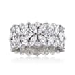 7.30 ct. t.w. Multi-Shaped CZ Eternity Band in Sterling Silver