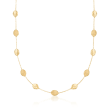 14kt Yellow Gold Pebble Station Necklace