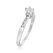 C. 1970 Vintage .37 ct. t.w. Diamond Engagement Ring in 14kt White Gold