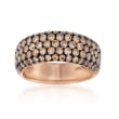 Henri Daussi 1.80 ct. t.w. Brown Diamond Wedding Ring in 18kt Rose Gold