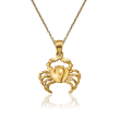 14kt Yellow Gold Crab Pendant Necklace