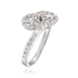 .86 ct. t.w. Diamond Bypass Ring in 14kt White Gold