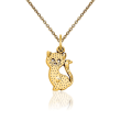 14kt Yellow Gold Kitty Cat Pendant Necklace