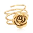 Italian 18kt Yellow Gold Coiled Rose Ring