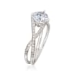 Simon G. .18 ct. t.w. Diamond Engagement Ring Setting in 18kt White Gold