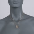 Roberto Coin &quot;Barocco&quot; Circle Pendant Necklace in 18kt Yellow Gold 18-inch